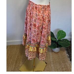 Anthropologie Easel Midi Skirt Womens M Peasant Ruffled Cottagecore Prairie